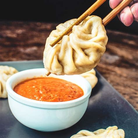 Steamed Vegetable Momos With Spicy Chili Chutney Dim Sum Recipe In