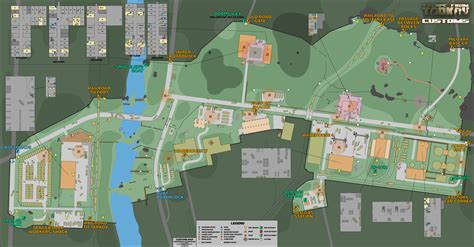 Game Maps Escape From Tarkov Customs Map With Name Customs D