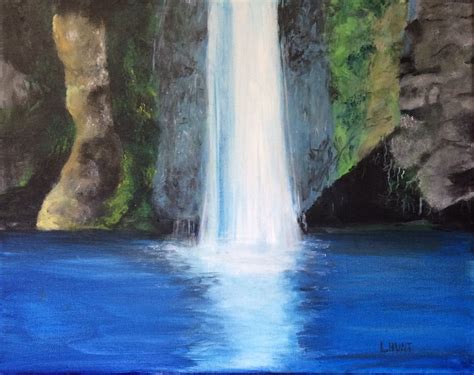 Waterfall Painting Original 16x20 Acrylic