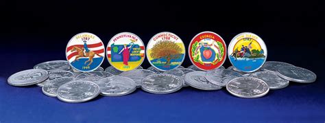 1999 Colorized Statehood Quarters Actual Authentic Collectable