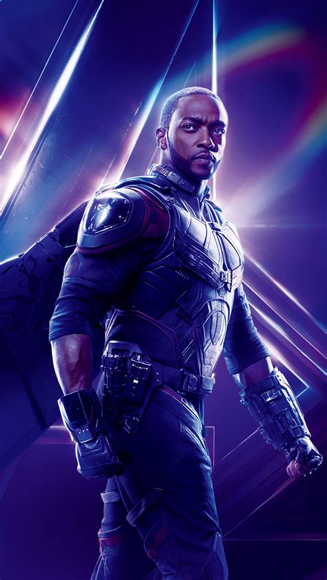 2160x3840 Sam Wilson In Avengers Infinity War 8k Poster Sony Xperia X