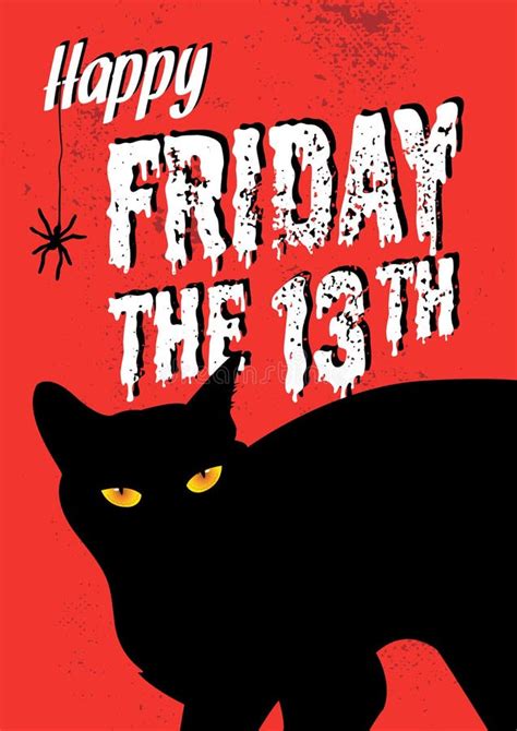 Black Cat And Friday The 13th Stock Vector Illustration Of Symbol