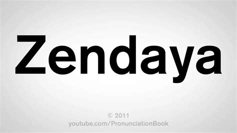 How To Pronounce Zendaya Youtube