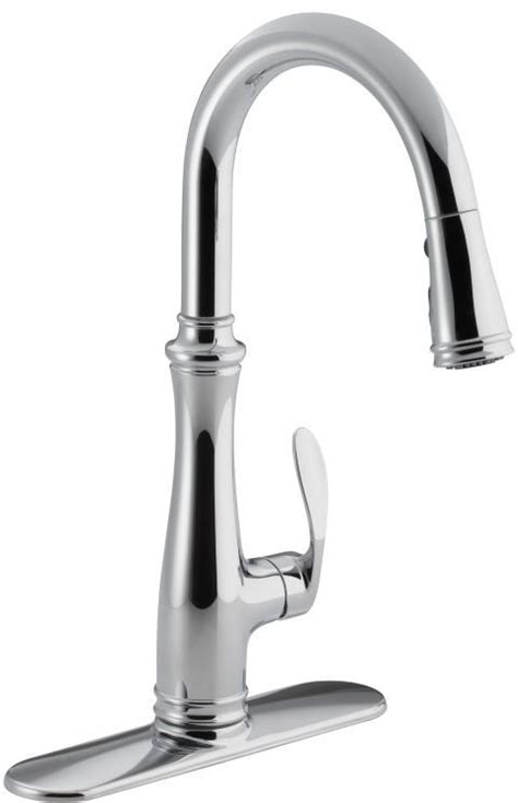 Besides, the faucet is designed to deactivate after four minutes of inactivity. Kohler Ballestra K-560-VS Vibrant Stainless Bellera Pull ...
