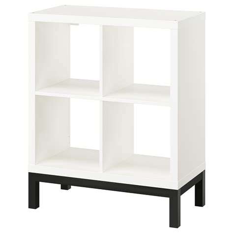 Kallax Shelving Unit With Underframe Whiteblack 3038x37 Ikea