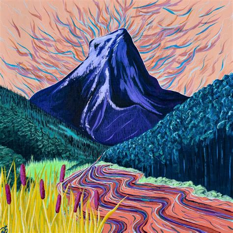 Mount Wilton Frog Peak Psychedelic Mountain Print Etsy