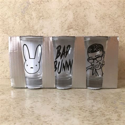 Bad Bunny Shot Glasses Bad Bunny Party Supplies Bad Bunny Etsy