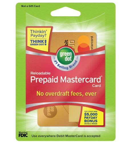 When compared to other prepaid cards, green dot's monthly charge definitely falls on the high end. Fred Meyer - Green Dot Mastercard Reloadable Prepaid Debit Card, 1 ct