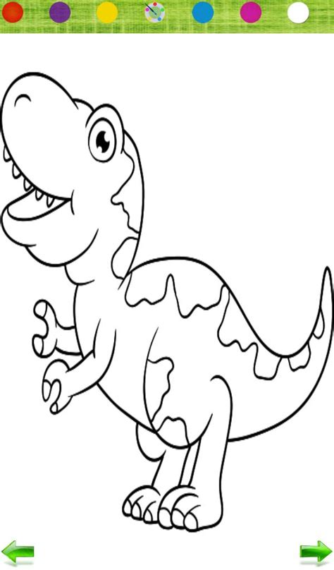 Gambar Dinosaurus Kartun Untuk Mewarnai Belajar Mewarnai Gambar