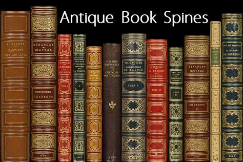 Antique Book Spines ~ Textures ~ Creative Market Book Spine Antique
