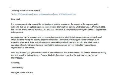 When writing the press release for a business name change, you don't have to come up with the style and format of the announcement yourself. 7+ Email Announcement Templates - DOC, PDF | Free ...