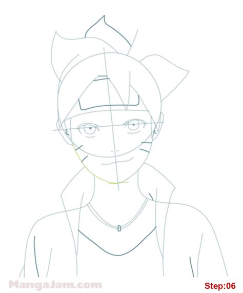 How To Draw Boruto Uzumaki From Naruto Step 06 Naruto Sketch Drawing