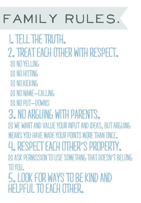 7 House Rules Ideas House Rules Kids Behavior Rules For Kids