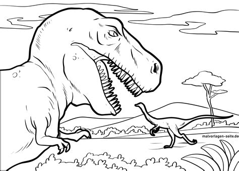 Malvorlage T Rex Dinosaurier Kostenlose Malvorlagen