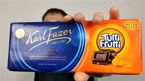 Fazers Milk Chocolate With Tutti Frutti Review Youtube