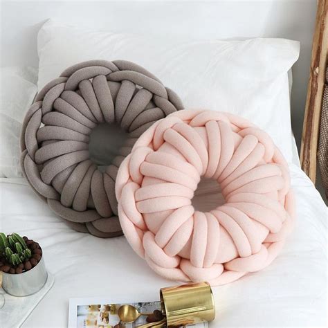 Handmade Knot Doughnut Shape Cushion B R 39cm In 2021 Handmade