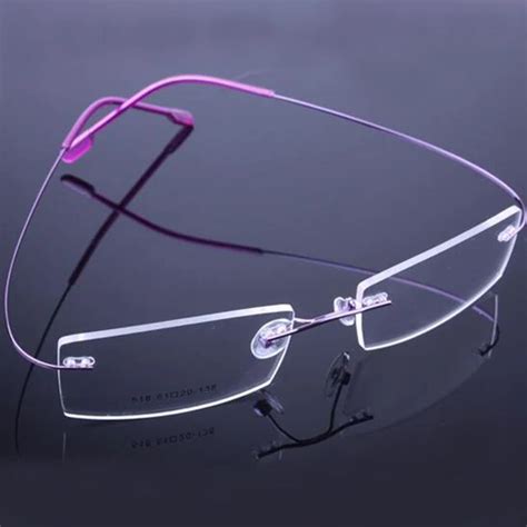 Top Sell Retail 9 Colors Lightweight Rimless Glasses Frames Memory