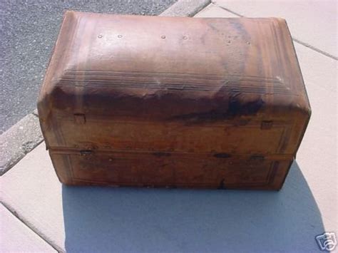 Old Leather Trunk 1864 B Andrews Son Civil War Era 38737759