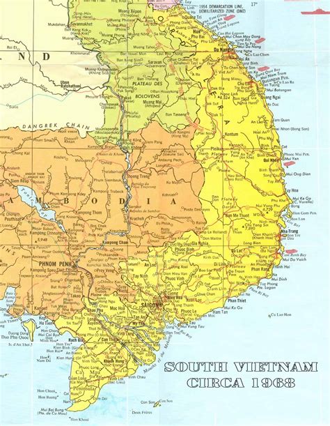 16º00´ north of the equator. Map of Vietnam