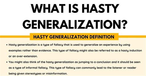 Hasty Generalization Advertisements
