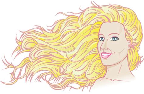 Beautiful Flowing Hair Stock Vector Illustration Of Woman 7390514