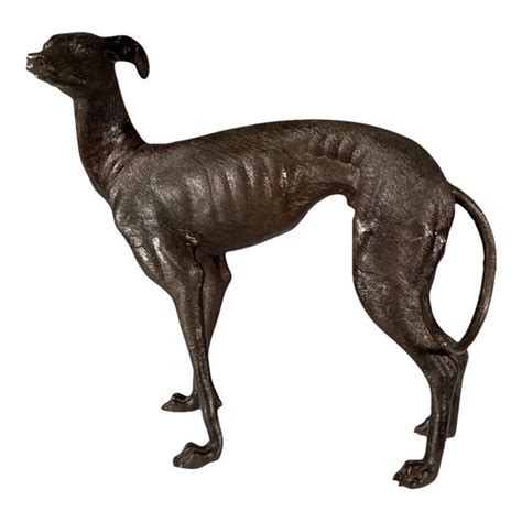Vintage Bronze Whippet Dog Sculpture Chairish