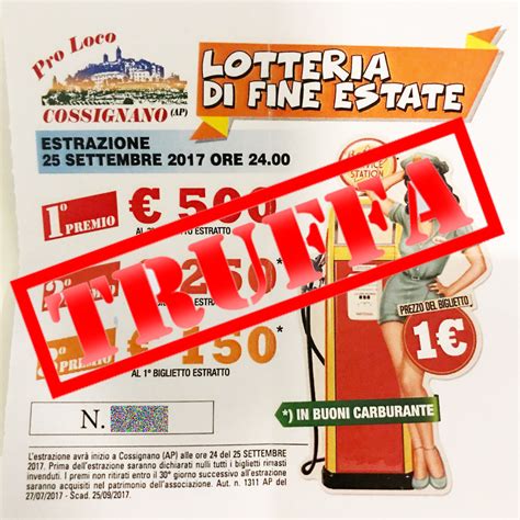 Lotteria truffa, la denuncia del sindaco di Cossignano • Prima Pagina ...