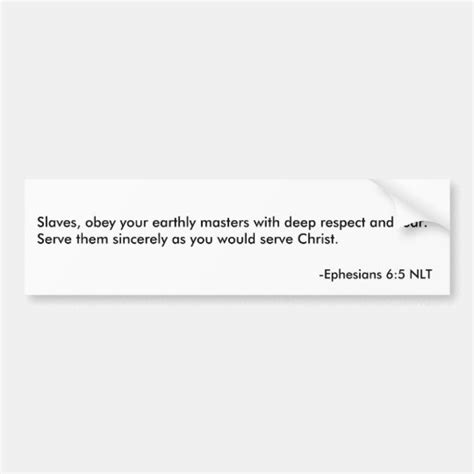 Slaves Obey Your Masters Bumper Sticker