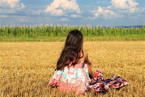 Girl Alone Harvest Free Photo On Pixabay