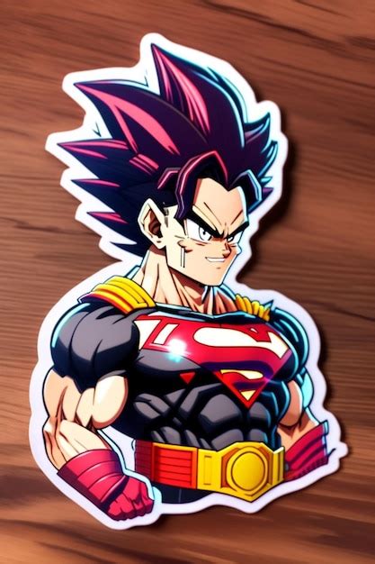 Goku Superman Fusion Gerado Ai Foto Premium