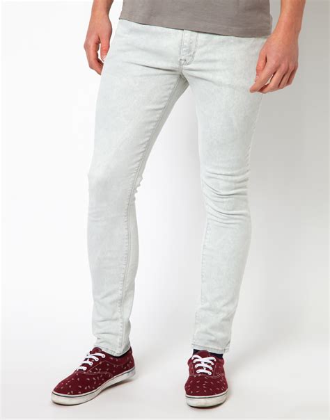 Asos Washed Super Skinny Jeans In Gray For Men Grey Lyst