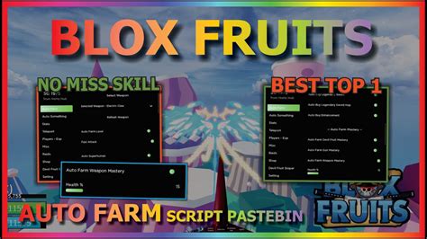Blox Fruits Script Pastebin 2022 Update Auto Farm Fruit Mastery
