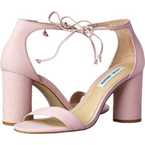 Steve Madden Shays Pink Nubuck High Heels 78 Liked On Polyvore Featuring Shoes Sandals