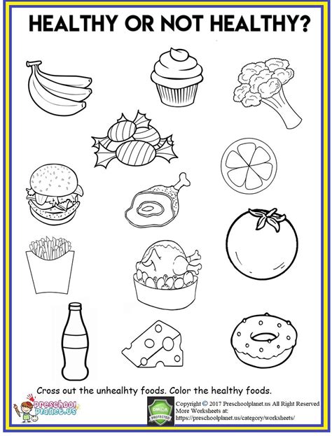 Healthy Eating Worksheet Fourth Grade