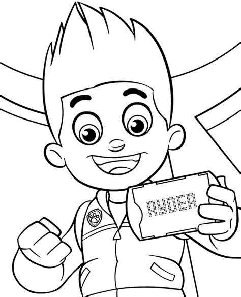 Paw Patrol Ryder Coloring Pages