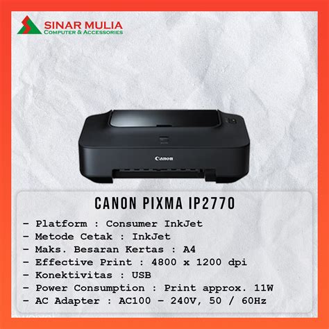 Canon Pixma Ip2770 Sinar Mulia
