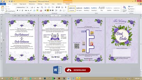 Download Template Undangan Pernikahan Microsoft Word Download
