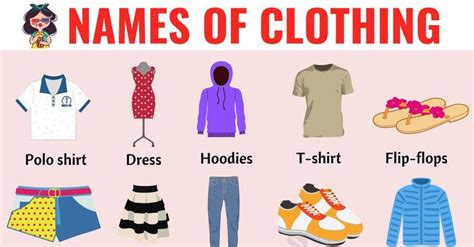 Types Of Clothing Useful List Of Clothing Names With The Picture