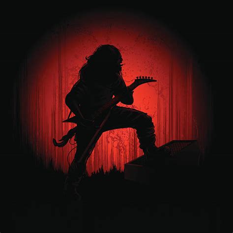 Heavy Metal Guitar Player Illustrations Royalty Free Vector Graphics