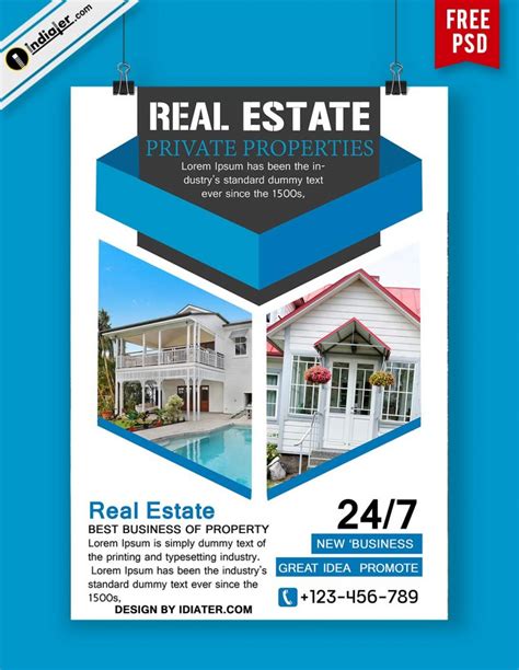Real Estate Agent Introduction Flyer Free Psd Template Indiater