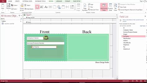 Get creative with more design ingredients Creating Business Card Database with MS Access 1 - YouTube
