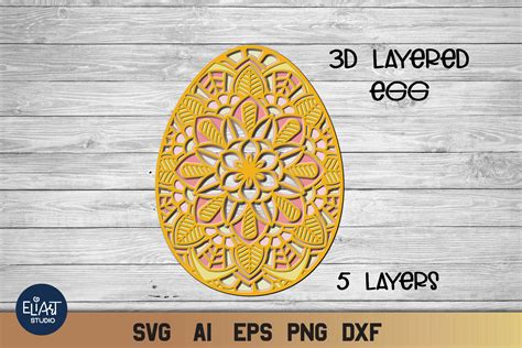 Easter SVG | 3d Layered SVG Egg | Cut File (1173663) | Cut Files