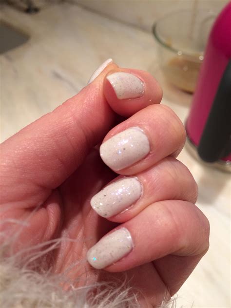 Christmas Manicure Gelish Sheek White With A Layer Of Each Of Izzy