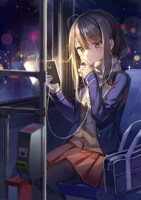 Elegant Anime Girl Headphones Picture Seleran