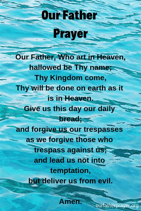 Our Father Prayer The Lords Prayer