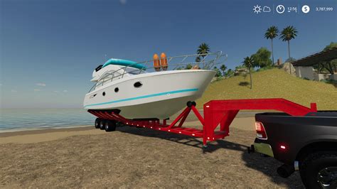 Oversize Boat Trailer V10 Fs19 Farming Simulator 19 Mod Fs19 Mod