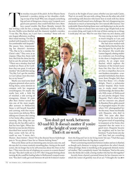 Sharon Stone Town Country October Issue Celebmafia