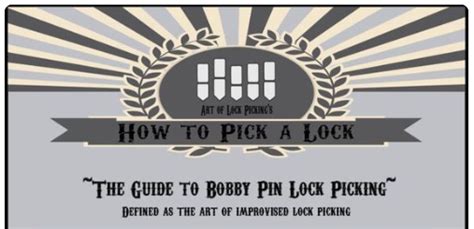 The first being that you should never. Make and Use Your Own Bobby Pin Lock Pick Set - WyzGuys Cybersecurity