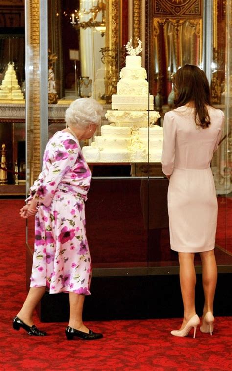Kate Middleton And Queen Elizabeth Touring The Wedding Dress Display At