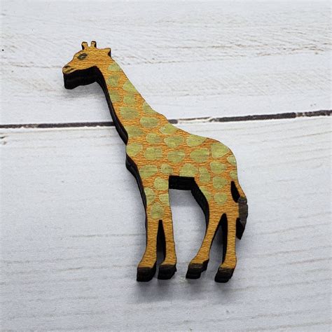 Painted Wooden Giraffe Christmas Tree Ornament Available As A Etsy
